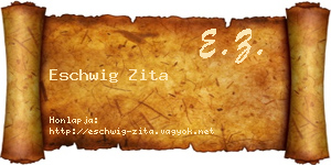 Eschwig Zita névjegykártya
